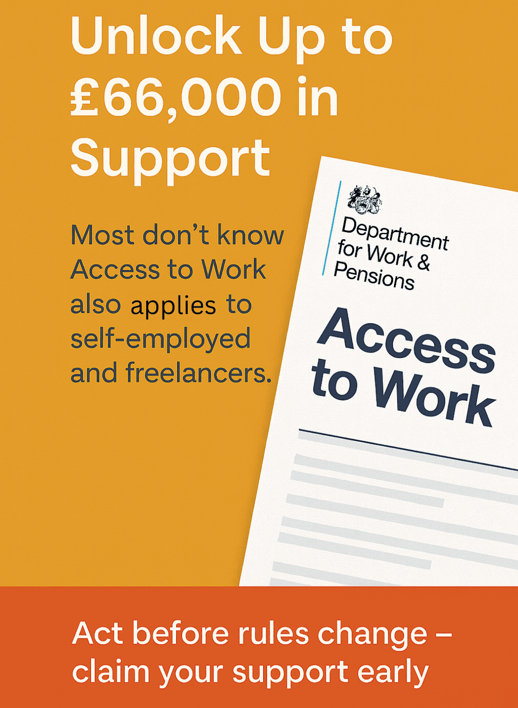 Unlock up to £66 thousand in support - Access to Work Support - Free Assessment