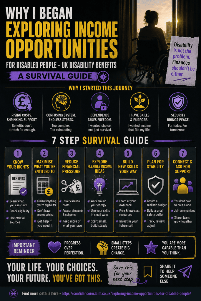 Why I Began Exploring Income Opportunities for Disabled People - info graphic